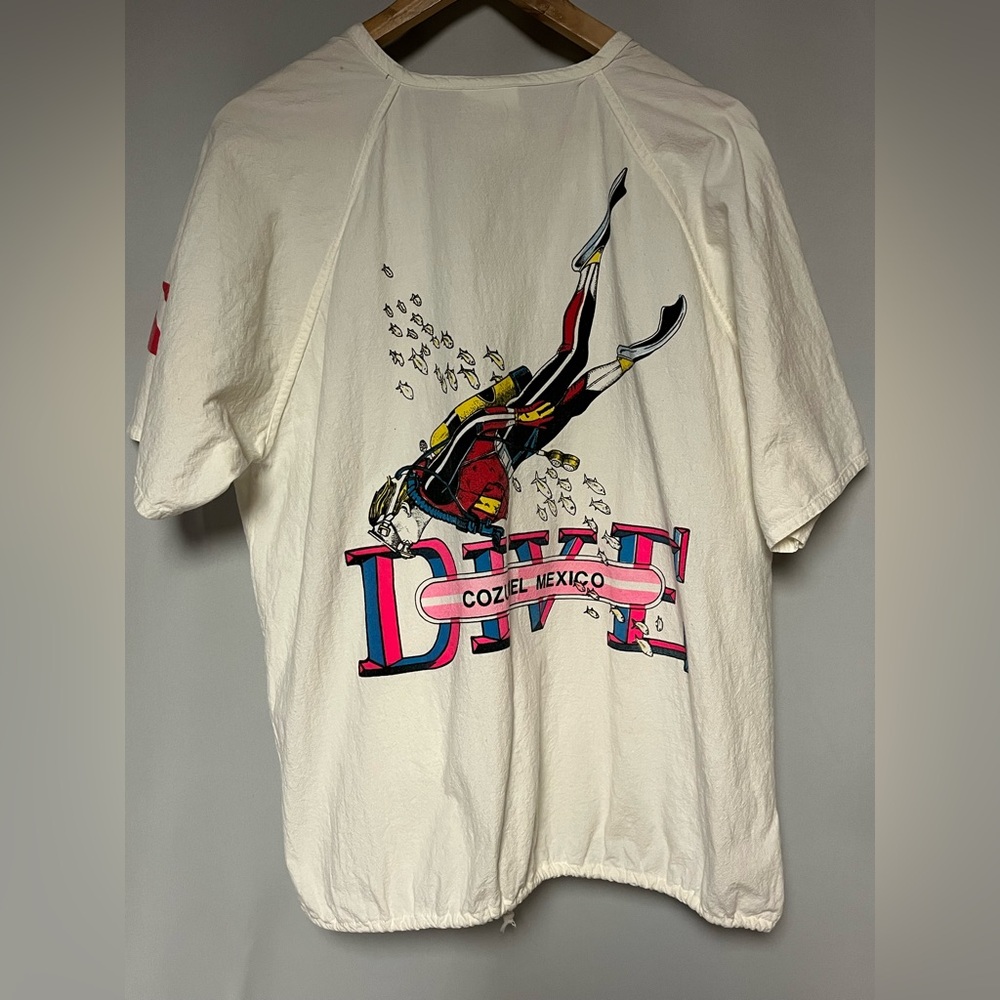 Vintage El Pacha Diver Graphic T-Shirt Cozumel Mexico